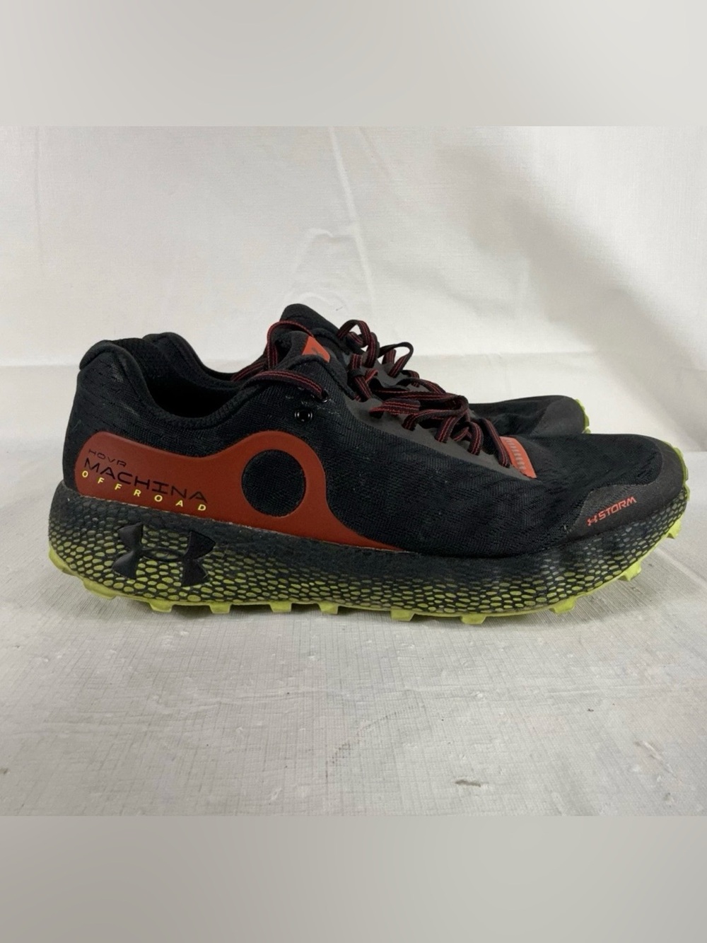 Under Armour HOVR Machina Off Road Black High-Vis Yellow Size 15 Men’s